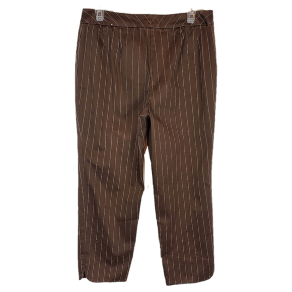 Worthington Womens Capri Pants Sz 10 Strech Brown - Picture 2 of 3